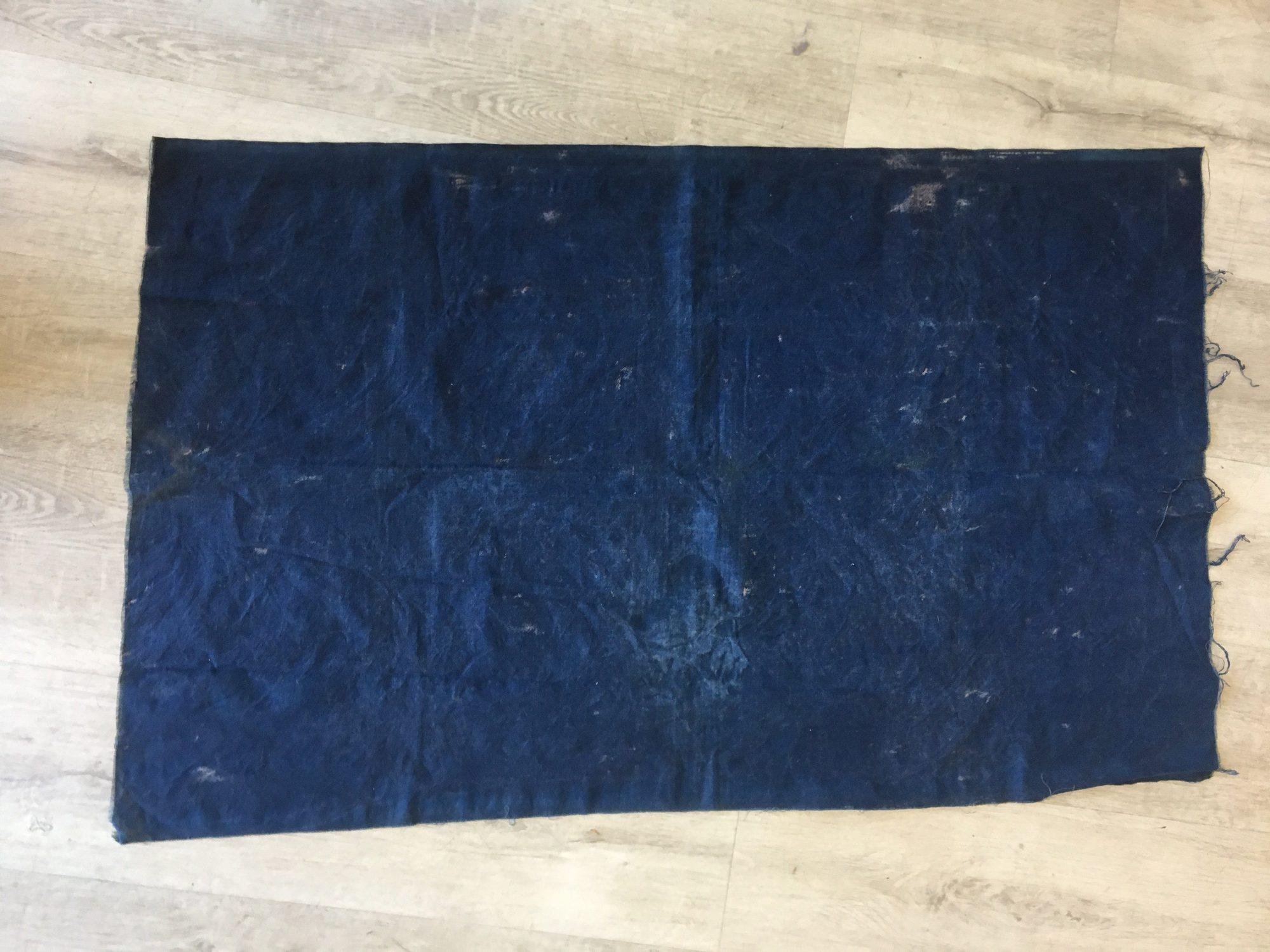 Length of Beautiful Blue Vintage Fortuny Fabric In Good Condition In Doylestown, PA