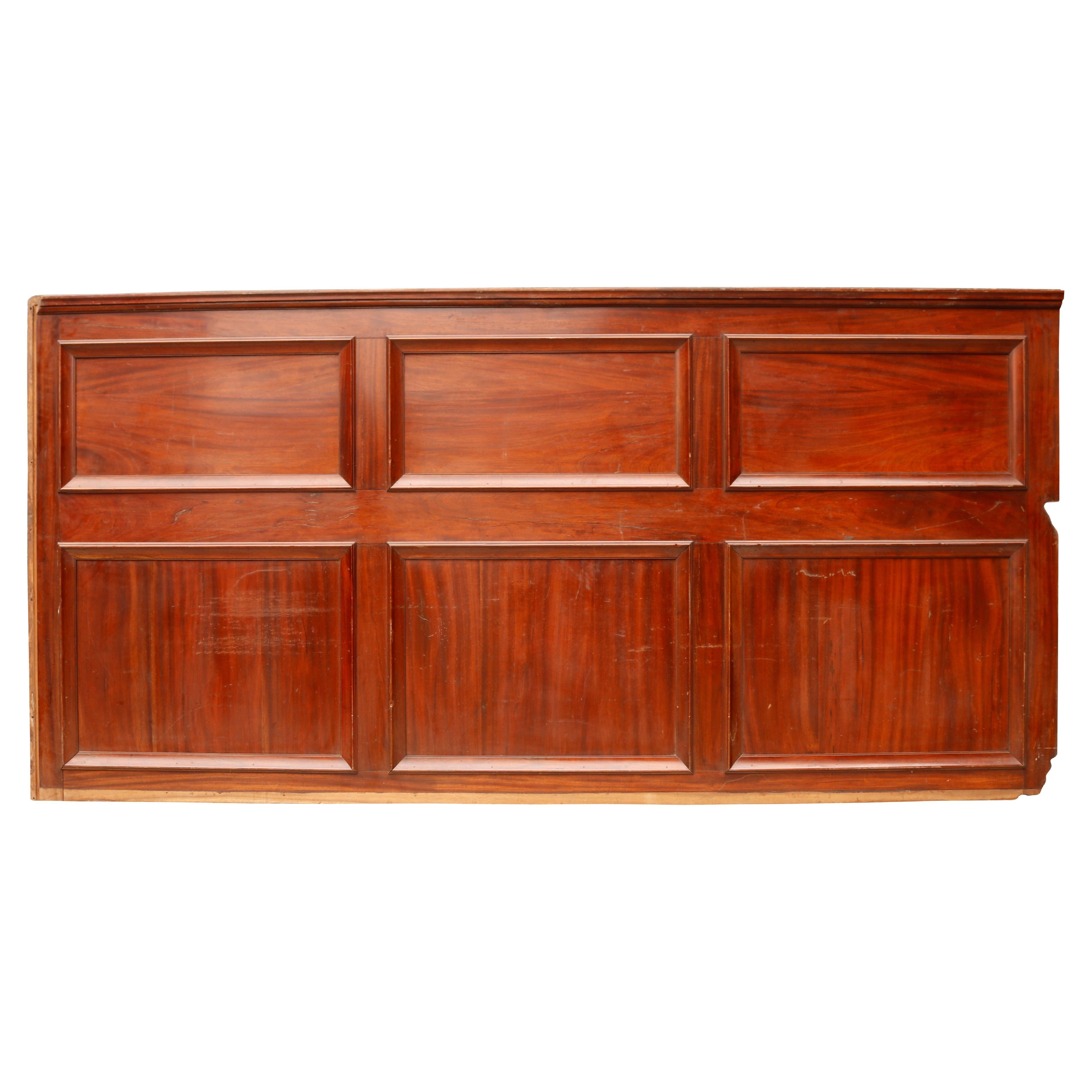 Length of Mahogany Wall Panelling For Sale