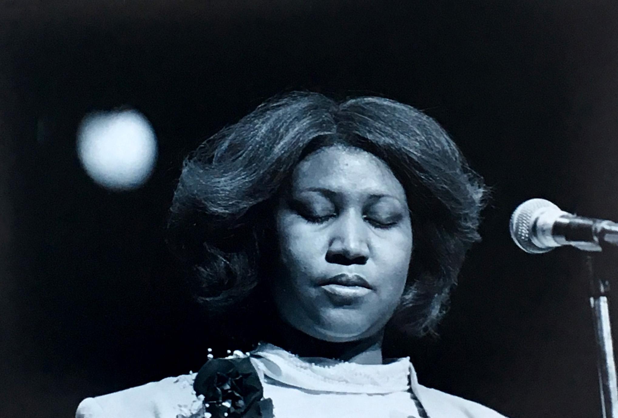 Leni Sinclair Black and White Photograph - Aretha Franklin photograph Detroit 1980