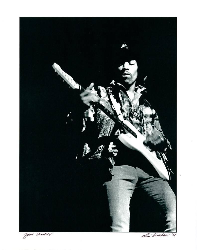 Leni Sinclair Black and White Photograph - Jimi Hendrix photograph Detroit, 1968