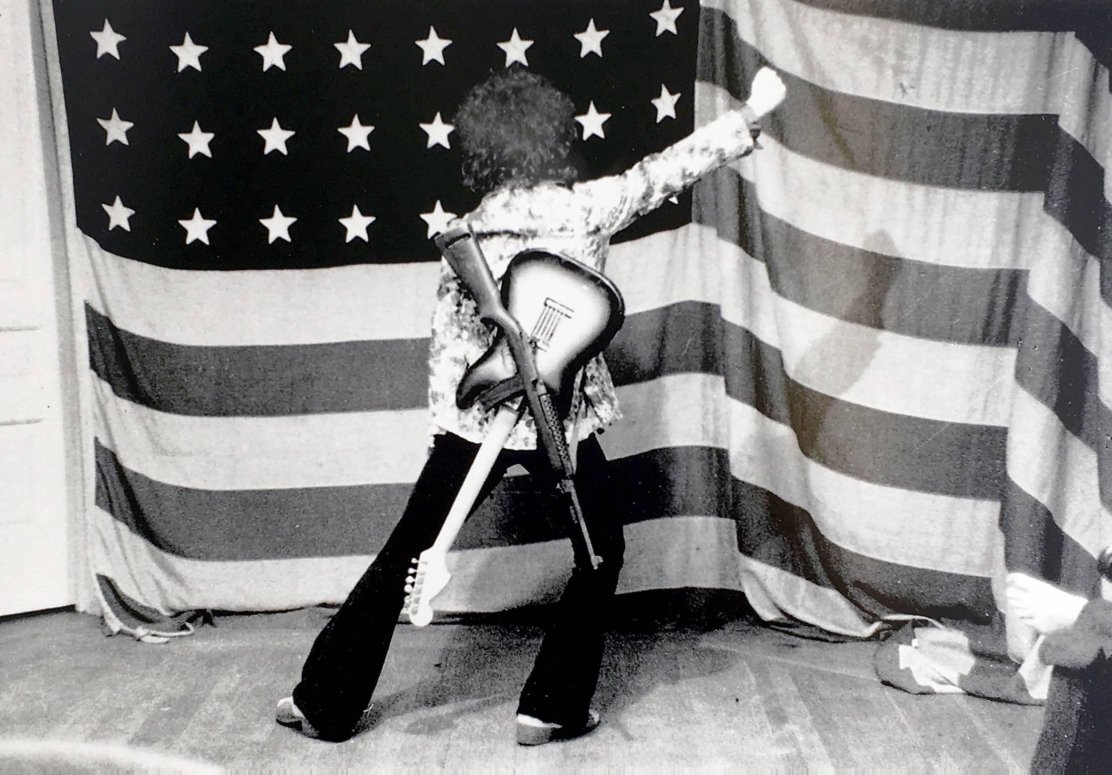 A striking photo of Wayne Karmer of MC5, this candid portrait was shot by none other than legendary Detroit photographer Leni Sinclair; 2016's Kresge Foundation's Eminent Artist of 2016 (See The Guardian UK photo section, Jan. 28, 2016).

Archival