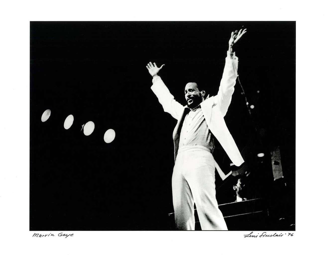 Marvin Gaye Detroit 1976 by Leni Sinclair: 
Marvin Gaye photograph, Detroit, 1976, by the legendary & historic Detroit photographer Leni Sinclair; 2016's Kresge Foundation's Eminent Artist of 2016 (See The Guardian UK Photo Section, Jan. 28, 2016).