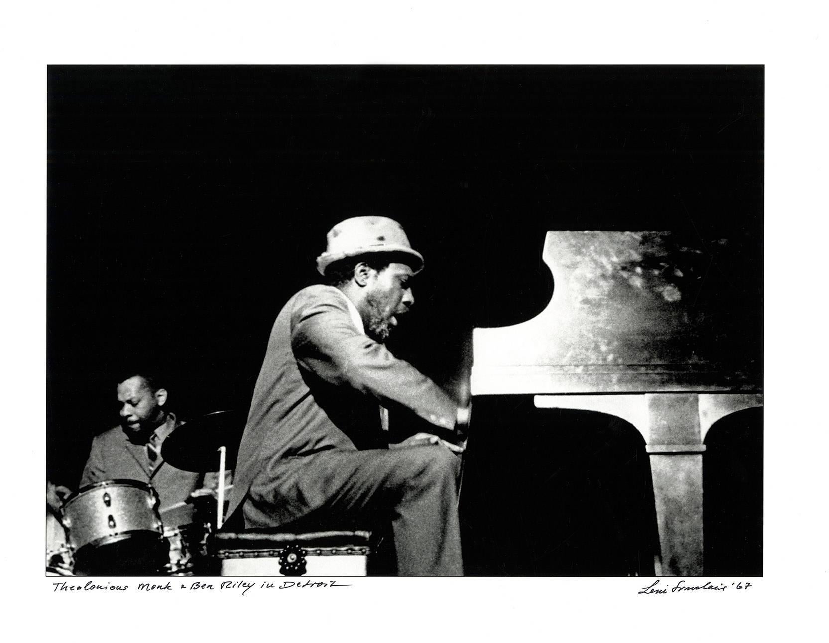 Leni Sinclair Black and White Photograph - Thelonious Monk photograph Detroit, 1967 (Jazz photography) 