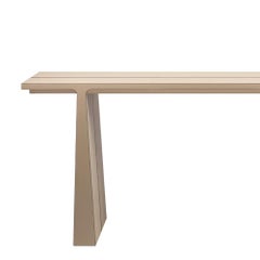 Lenka Beige Leather Console Table
