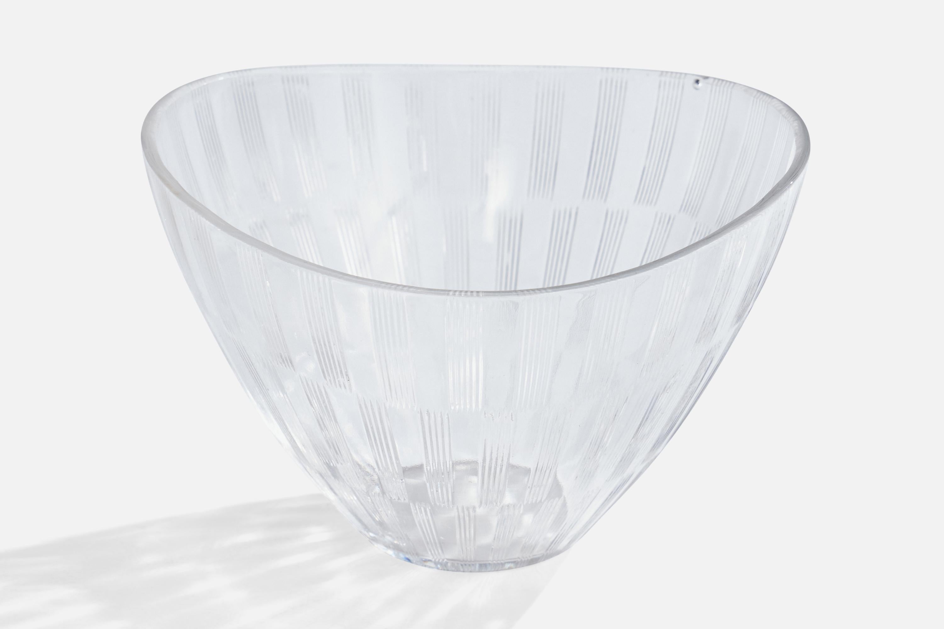 Swedish Lennart Andersson, Bowl, Glass, Sweden, 1950s For Sale