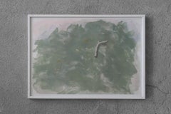 Lennart Aschenbrenner, Composition with stick, Color Lithograph, 1986, Framed