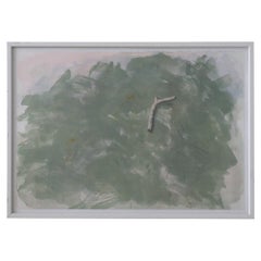 Lennart Aschenbrenner, Composition with stick, Color Lithograph, 1986, Framed