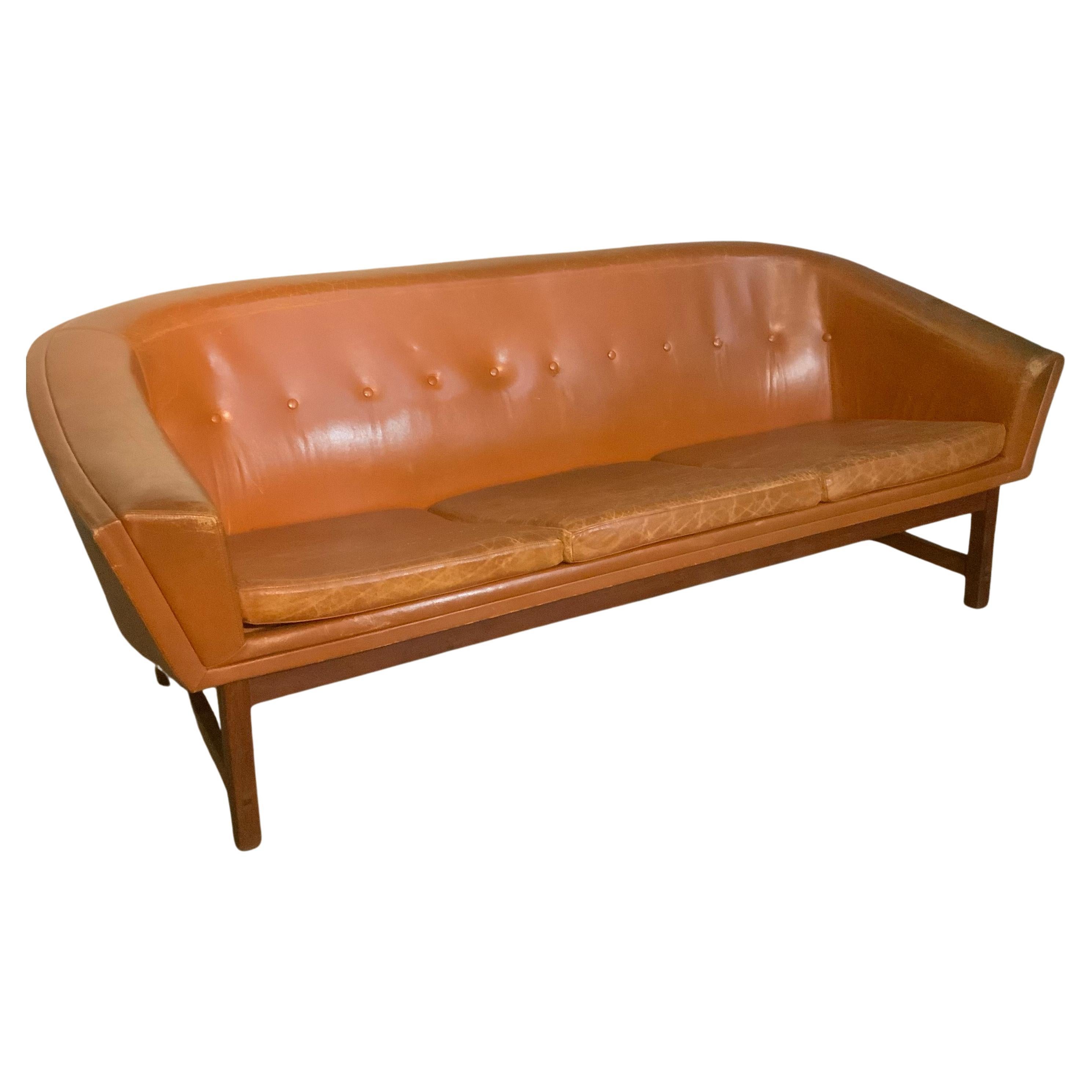 Lennart Bender "Corona" Leather Couch Sweden 1960 For Sale at 1stDibs