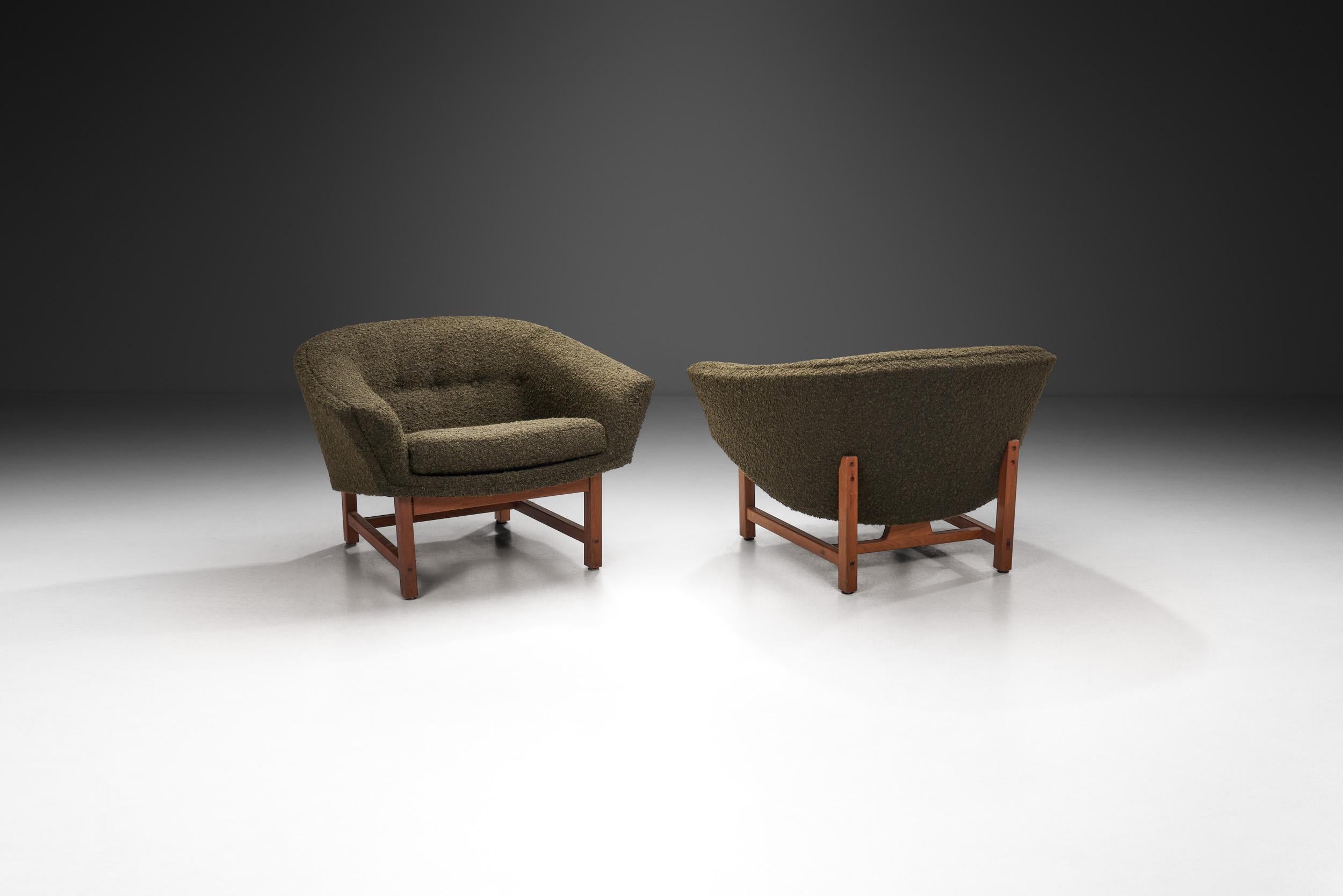 Mid-Century Modern Lennart Bender Lounge Chairs for Ulferts AB Tibro, Sweden 1960s  ‎ For Sale