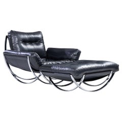 Lennart Bender Mid Century Apollo Chair and Ottoman