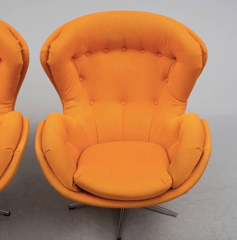 20th Century Lennart Bender Partner Swivel Chairs Produced by Ulferts