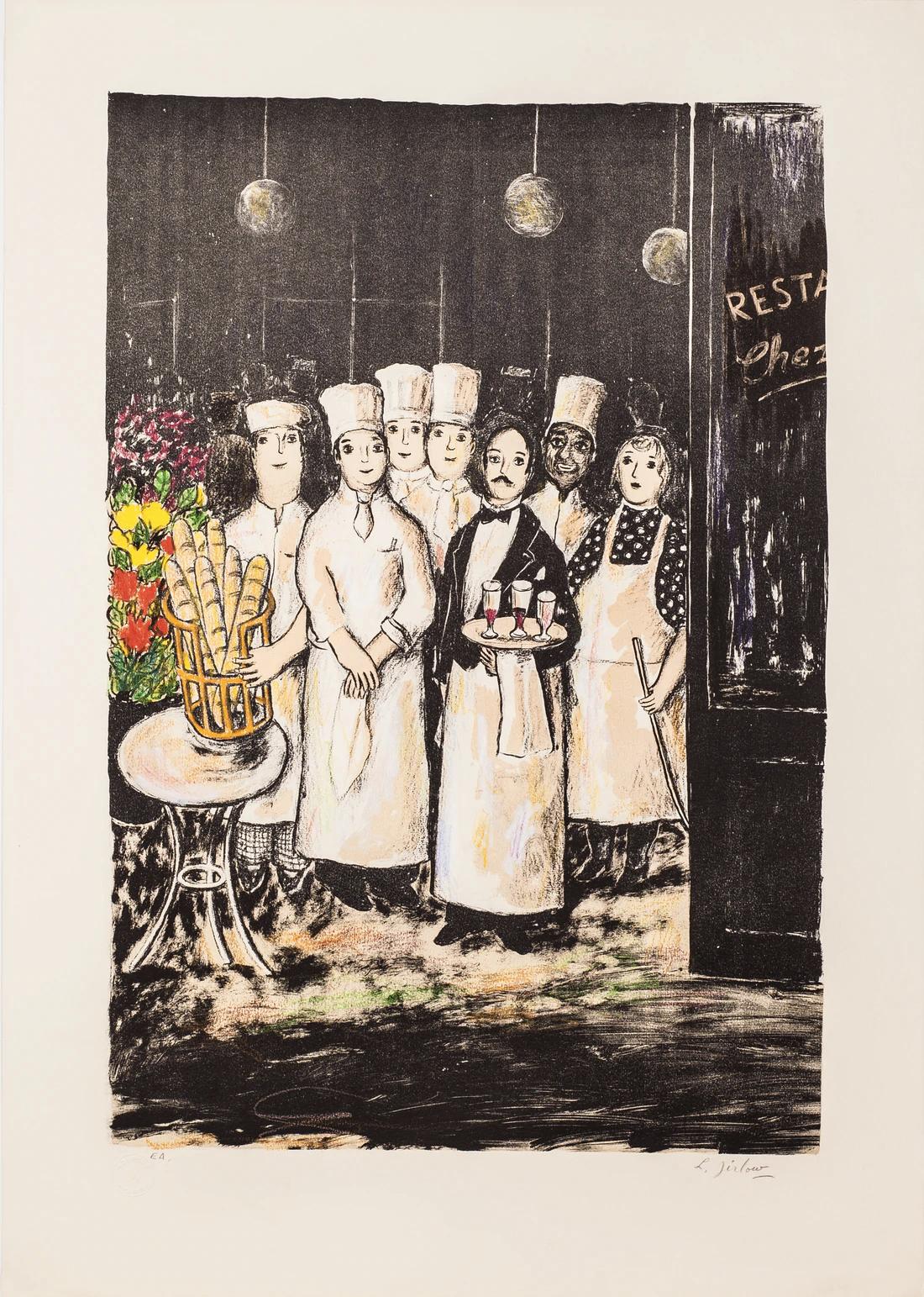 I restaurangdörren by Lennart Jirlow - Print by Lennart Jirlow 