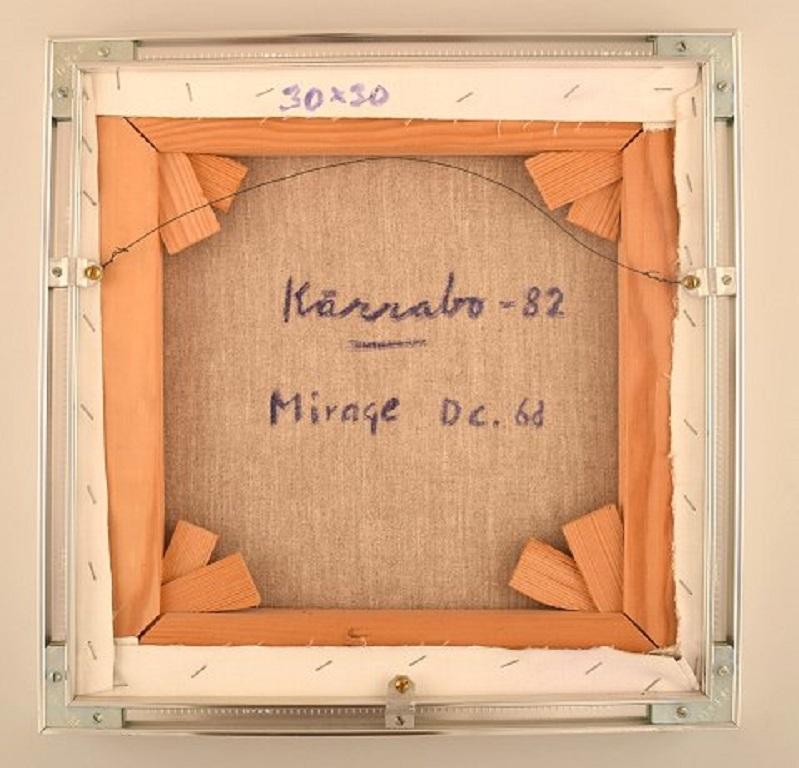 Lennart Krrabo, Schweden, Öl auf Leinwand, abstrakte Komposition, 1982 im Zustand „Hervorragend“ im Angebot in Copenhagen, DK