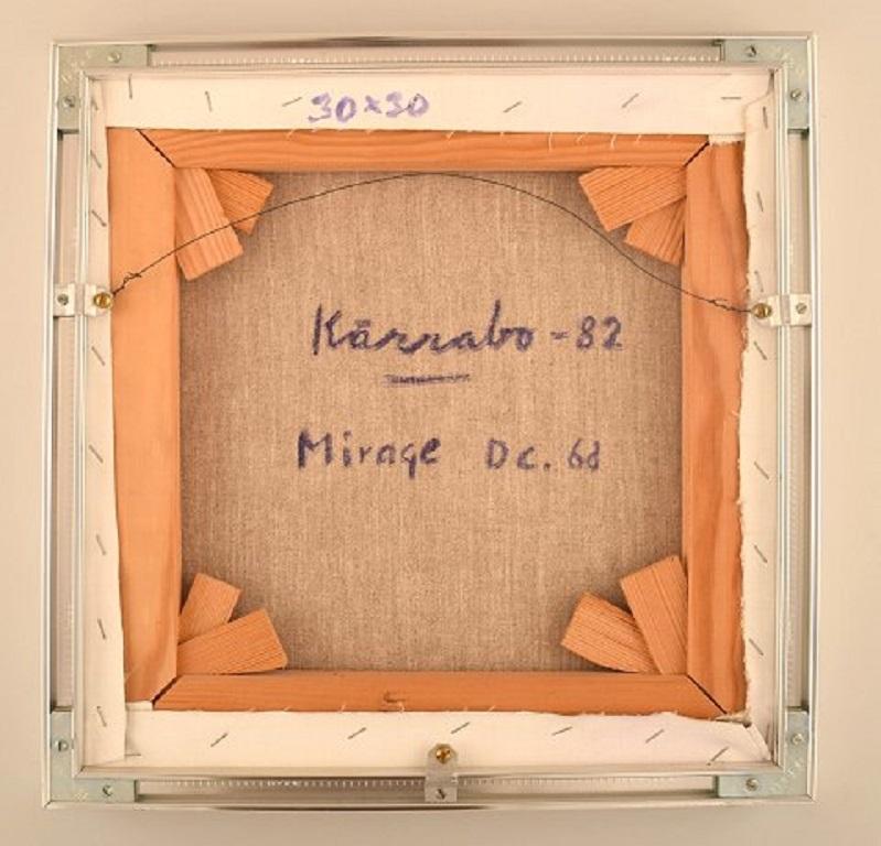 Lennart Kärrabo, Svezia, Olio su tela, Composizione astratta, 1982 In condizioni ottime in vendita a Copenhagen, DK