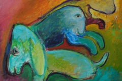 Lennart Lilja Oil on Canvas, Scandinavian Modern, 1950s, Unframed