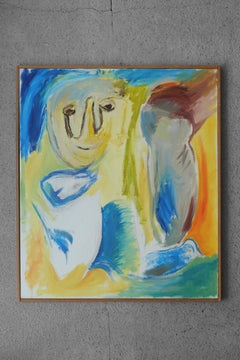 Oil on Canvas Painting, Framed Scandinavian Modern, 1950s, Sweden