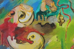 Oil on Canvas Painting, Framed, Scandinavian Modern, Signed, 1950s