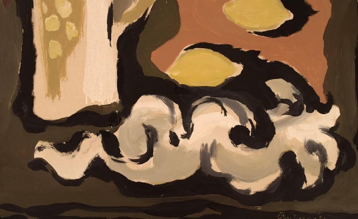 Modern Lennart Örnberg, Swedish Artist. Oil on Canvas, Abstract Still Life