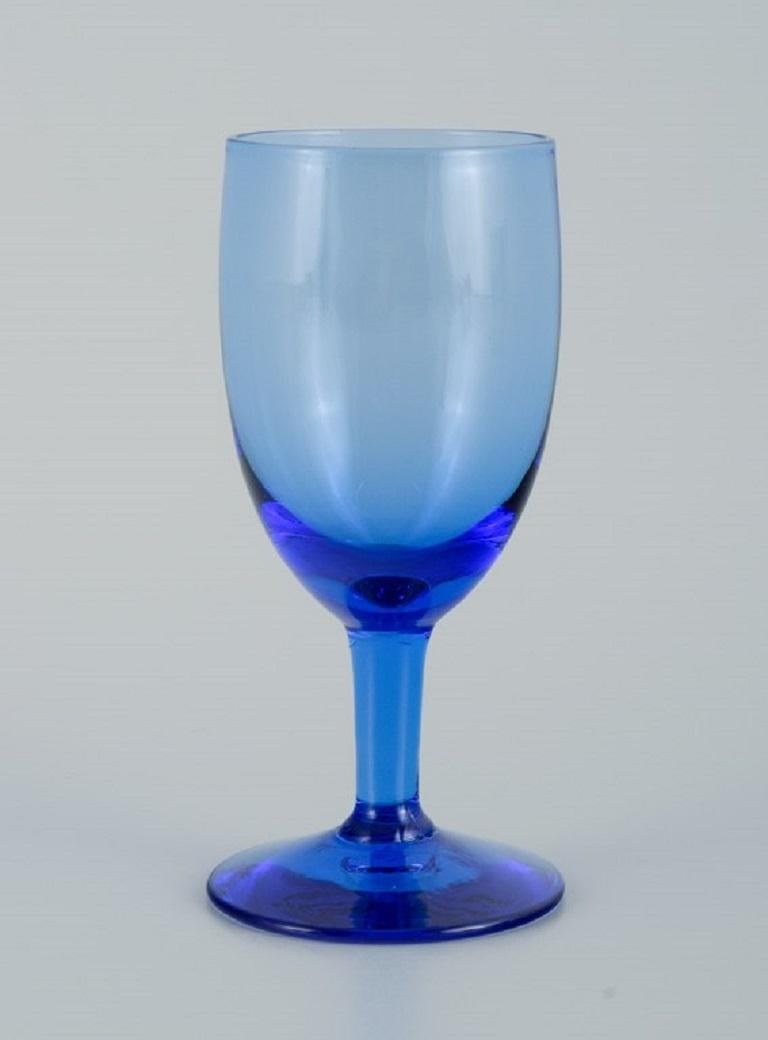 Lennart Rosén pour Reijmyre, cinq verres à eau colorés 