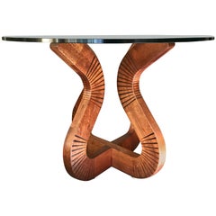 Lenno Mbaga Studio Kerf Bent Wood Side Table, 1984