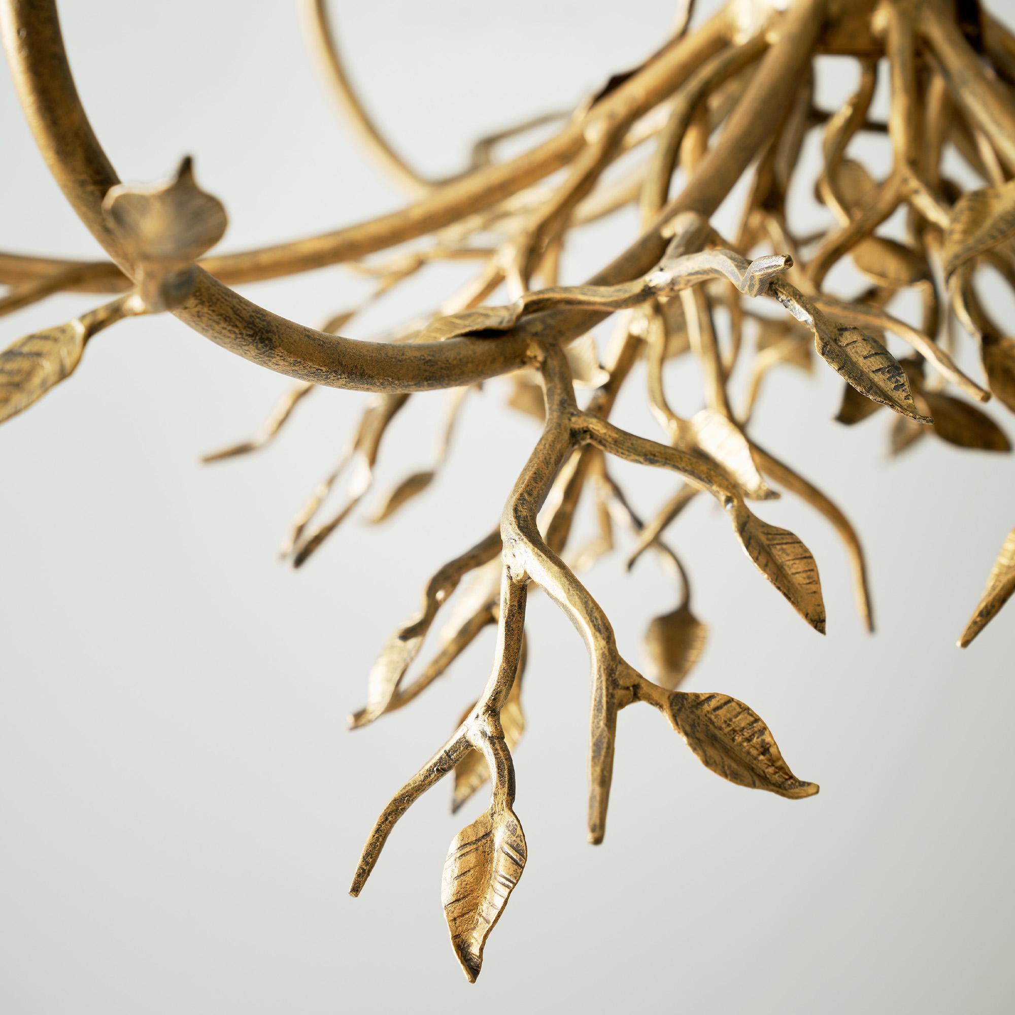 Lennox Branching Leaf-Kronleuchter in Tabakform im Zustand „Neu“ im Angebot in Dallas, TX