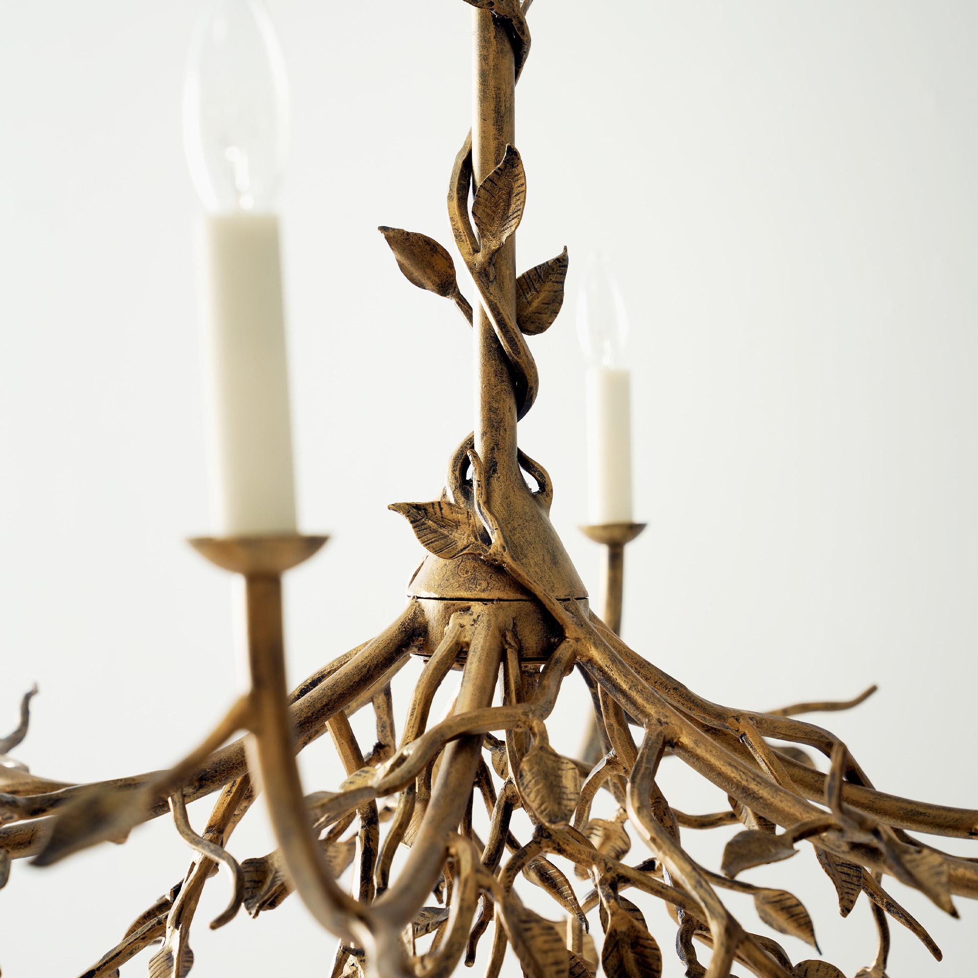 XXI secolo e contemporaneo Lampadario a foglie Branch Lennox in nero caldo in vendita