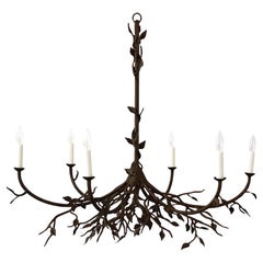 Lennox Branching Leaf Chandelier in Warm Black