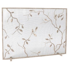 Lennox Fireplace Screen in Aged Silver