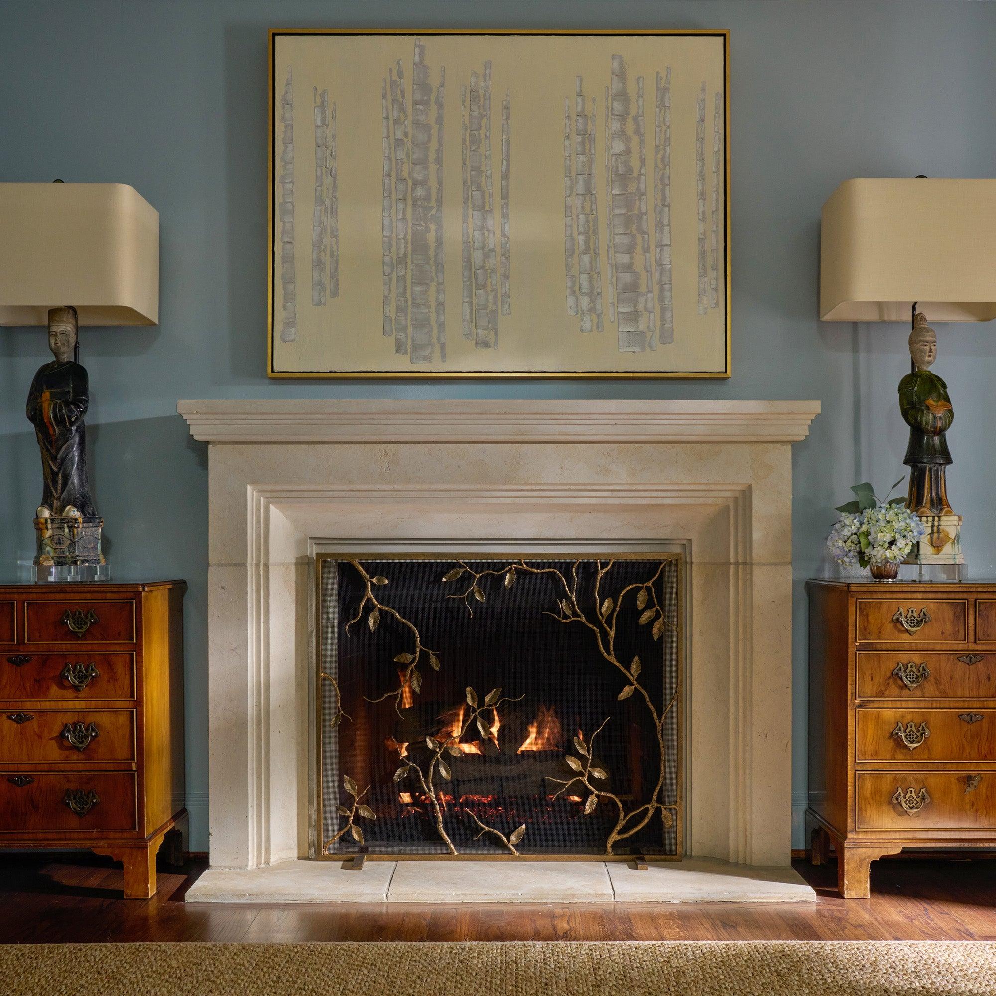 Lennox Fireplace Screen in Tobacco For Sale 3