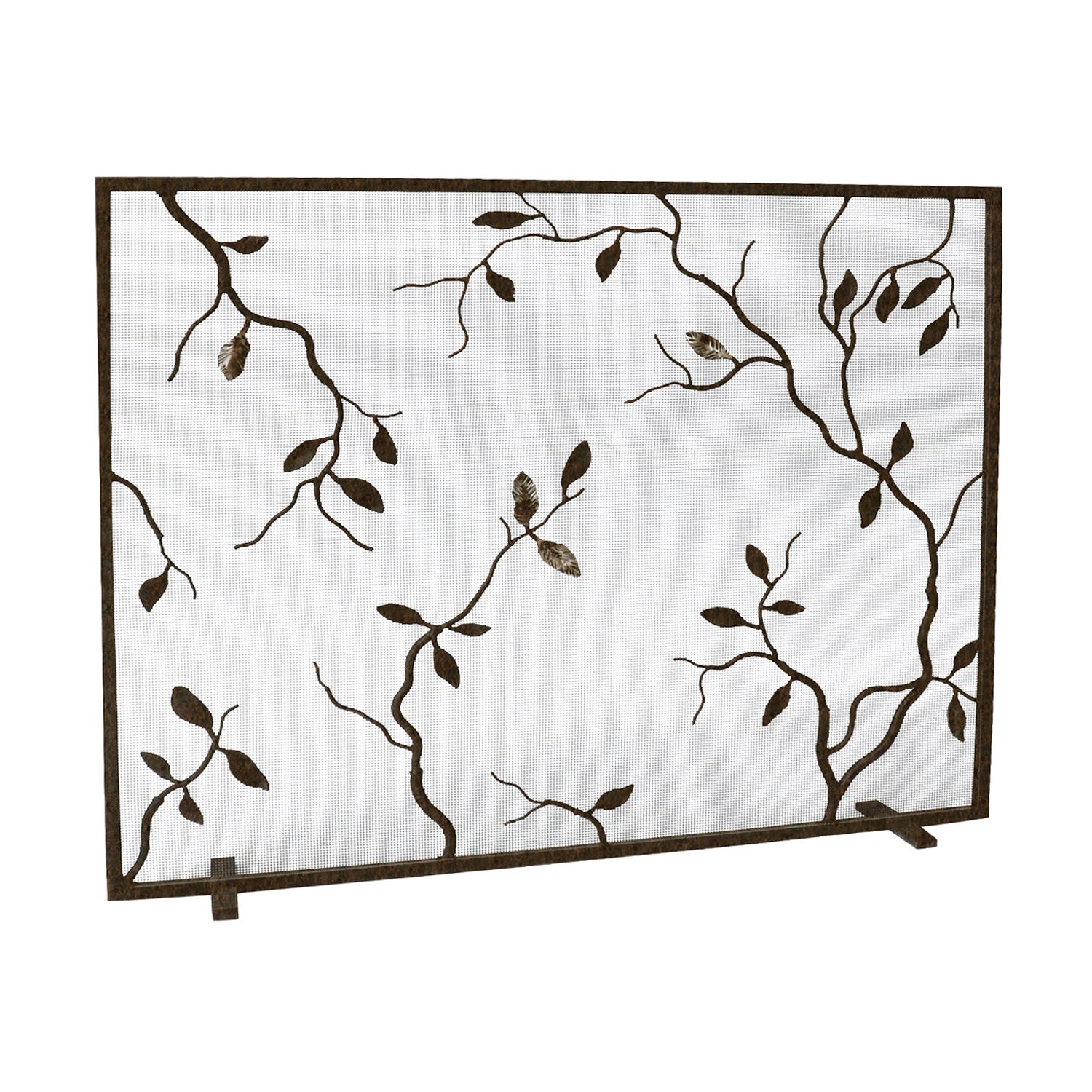 Lennox Fireplace Screen in Warm Black