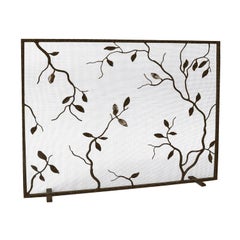Lennox Fireplace Screen in Warm Black