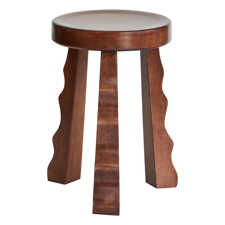 Lennox Stool, Small Wood Stool by Christian Siriano For Sale