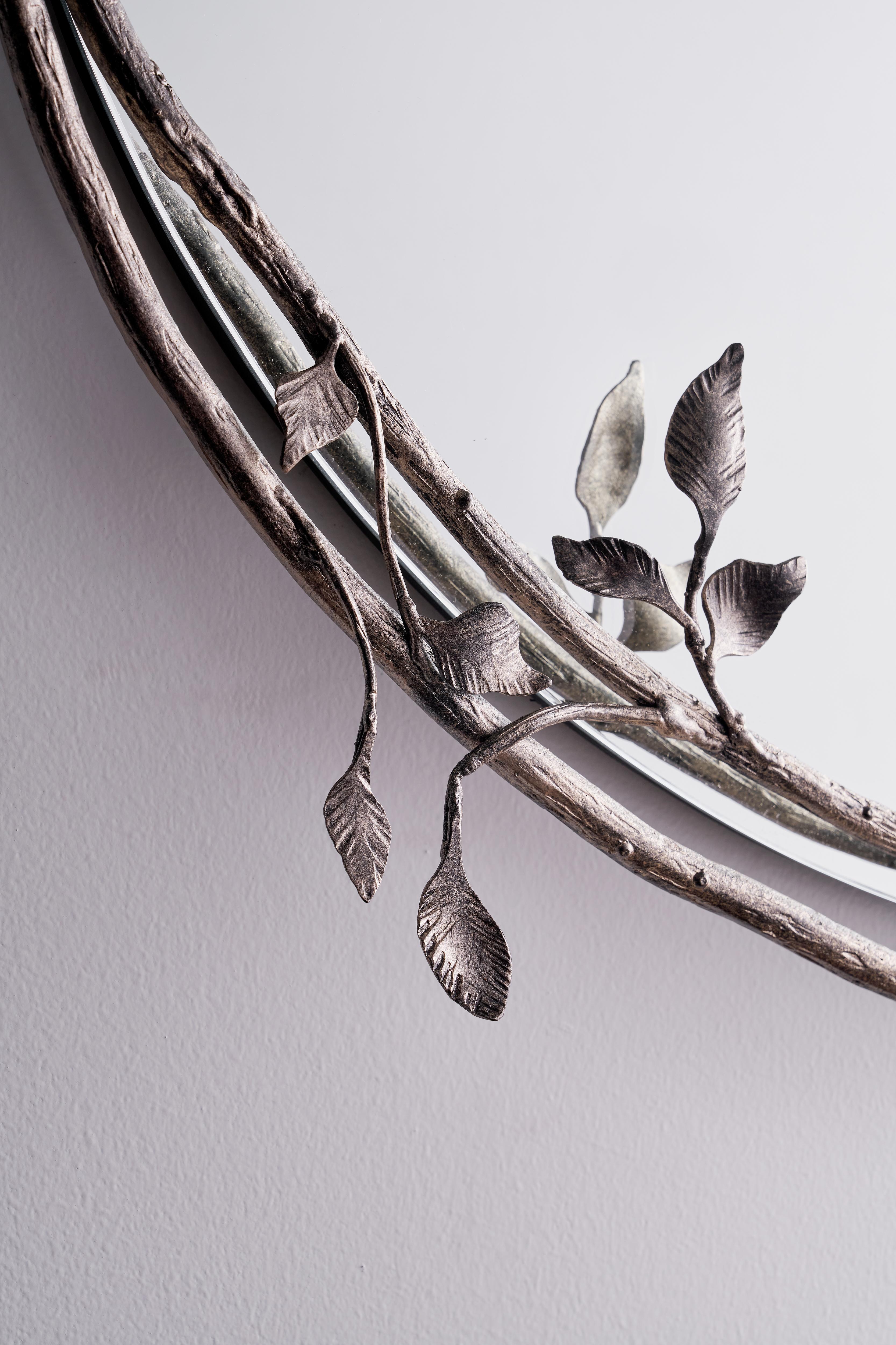 Specchio da parete Lennox Vine and Leaf in oro Brilliante in vendita 6