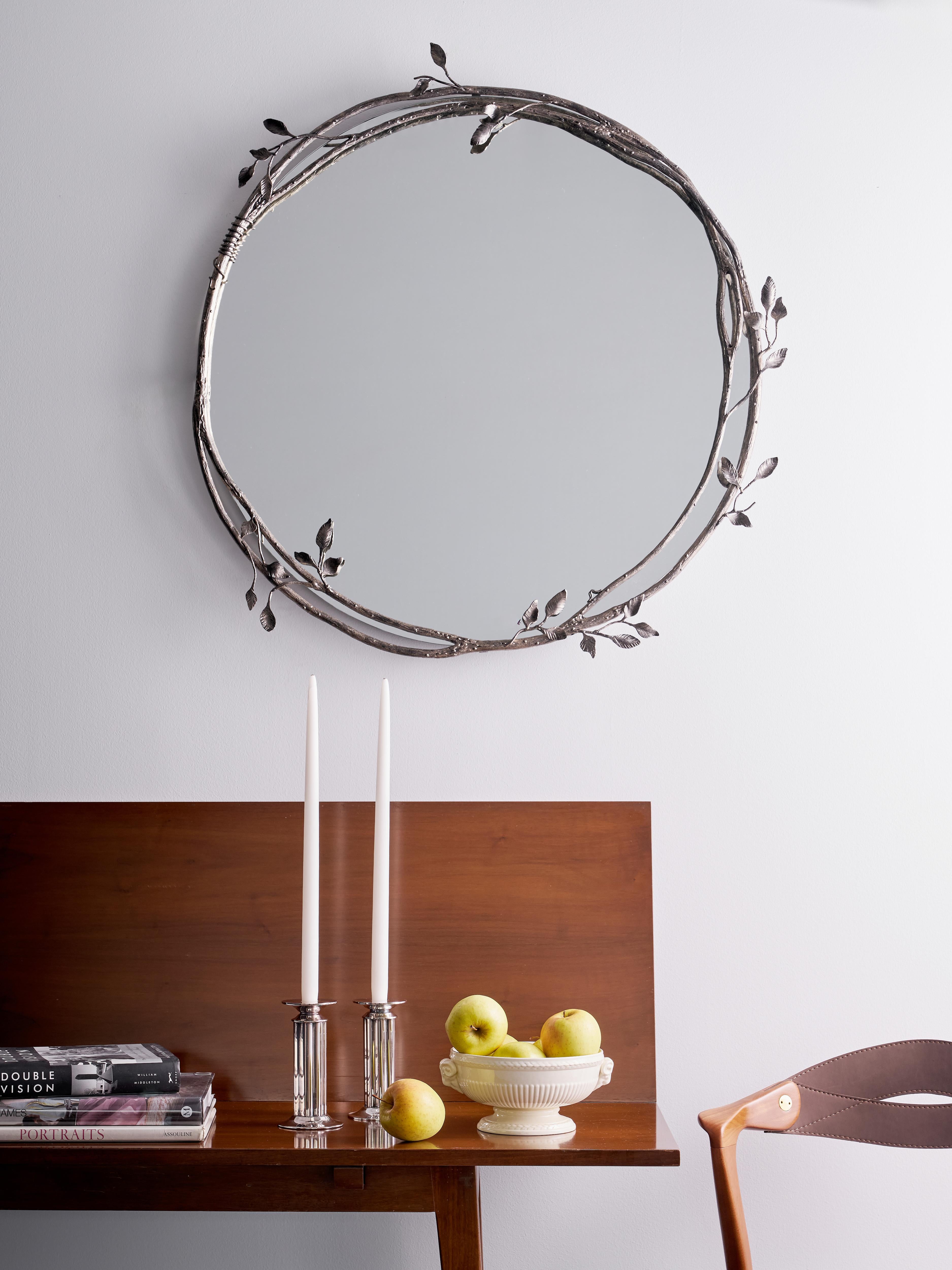 Lennox Vine and Leaf Wandspiegel in Tobacco im Angebot 3