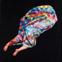 Blanket - original contemporary artwork - figurative oil painting