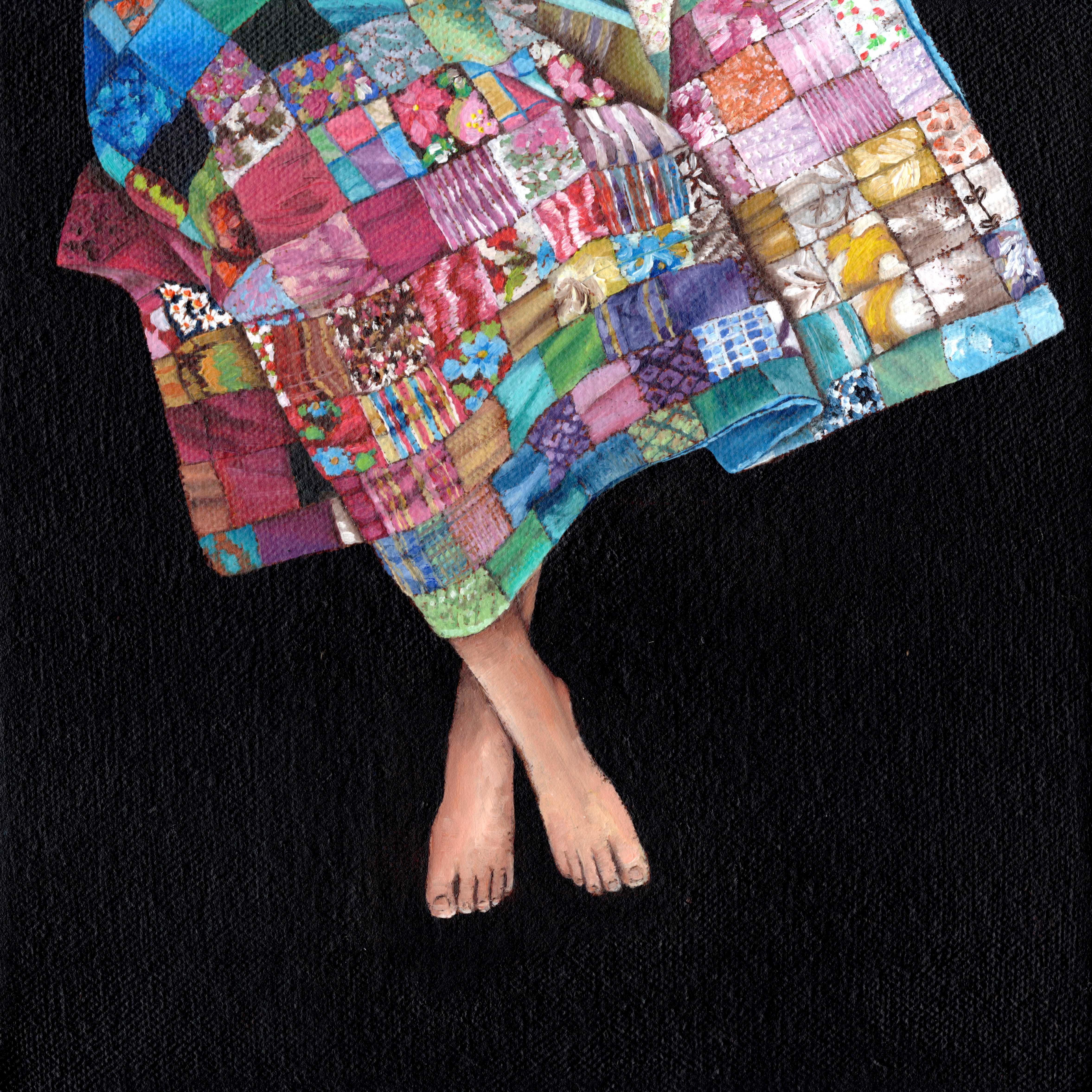 Crossed - original contemporary artwork - figurative oil painting