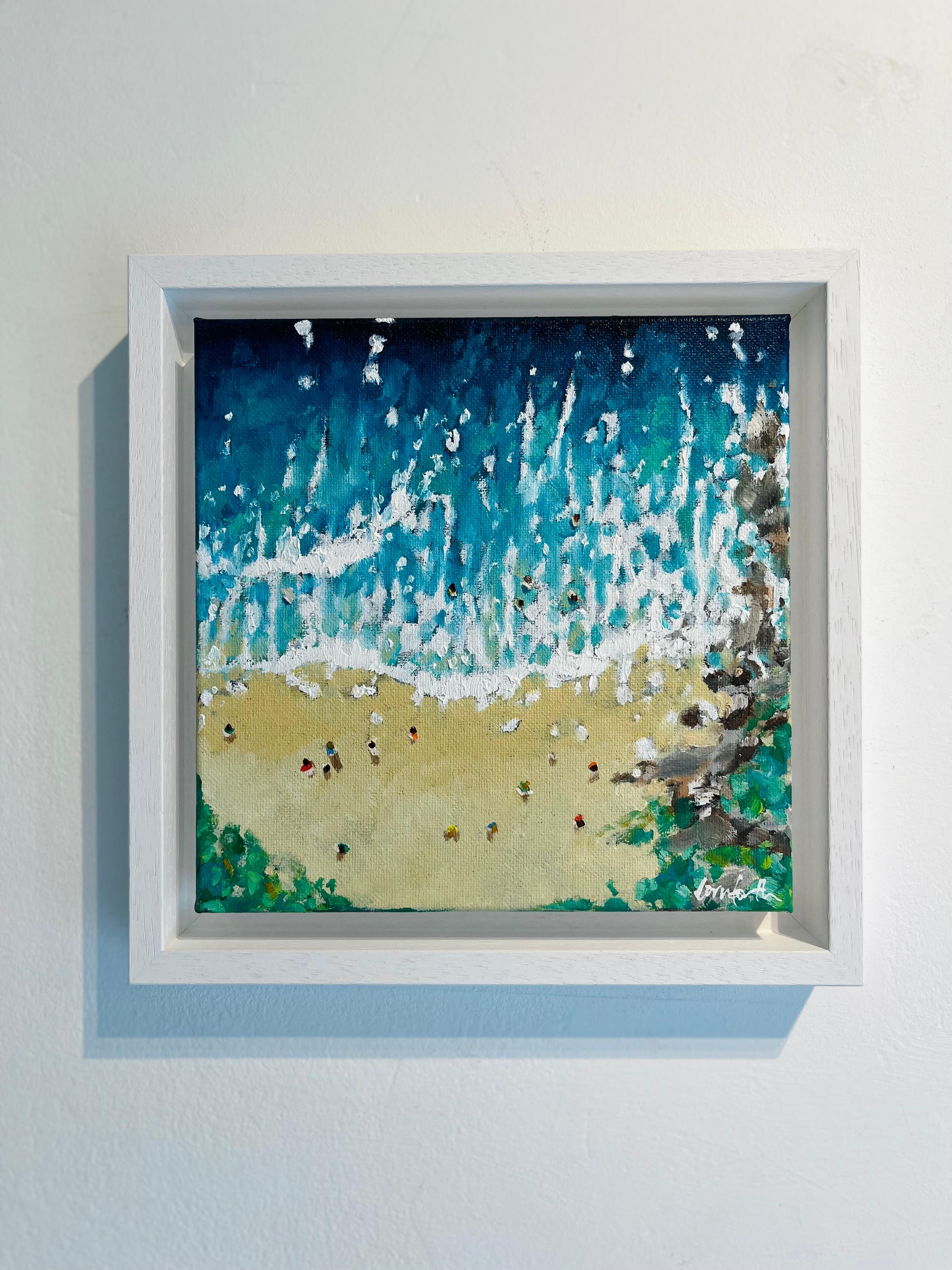 Mini Shoreline-impressionnisme original Peinture de paysage marin de Cornish-CONTEMPORARY Art - Painting de Lenny Cornforth