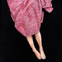 Pink Blanket - original contemporary artwork - figurative oil painting