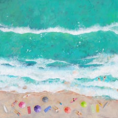 Cornish Beach, Original Painting, Coastal art, Beach, Seaside, Summer