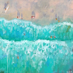 Crashing Waves, Original Painting, Coastal art, Beach, Seaside, Summer