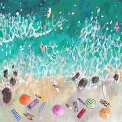 Gentle Waters-original impressionism ocean seascape painting-contemporary Art