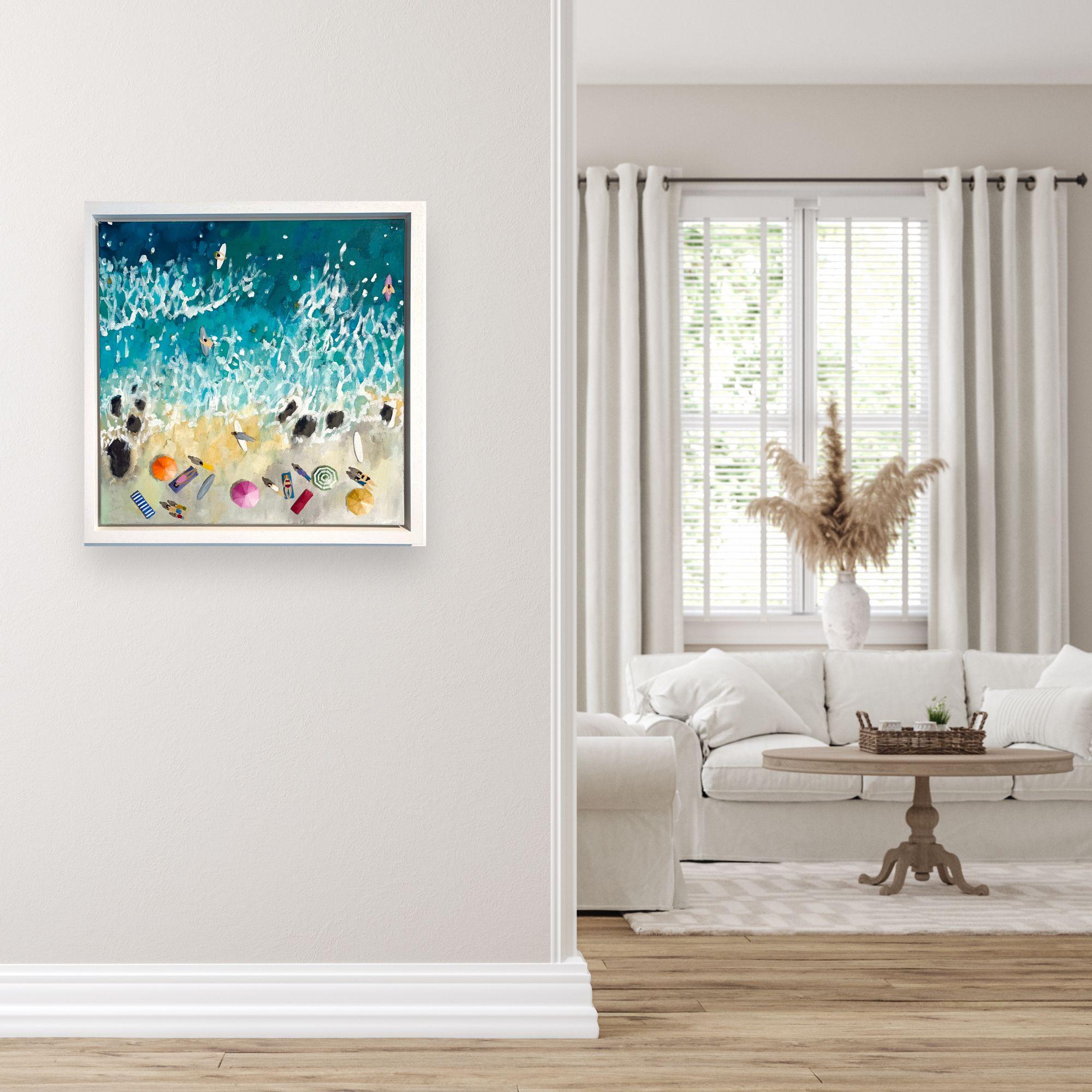 Gentle Waters-original seascape ocean impressionism painting-contemporary Art en vente 5