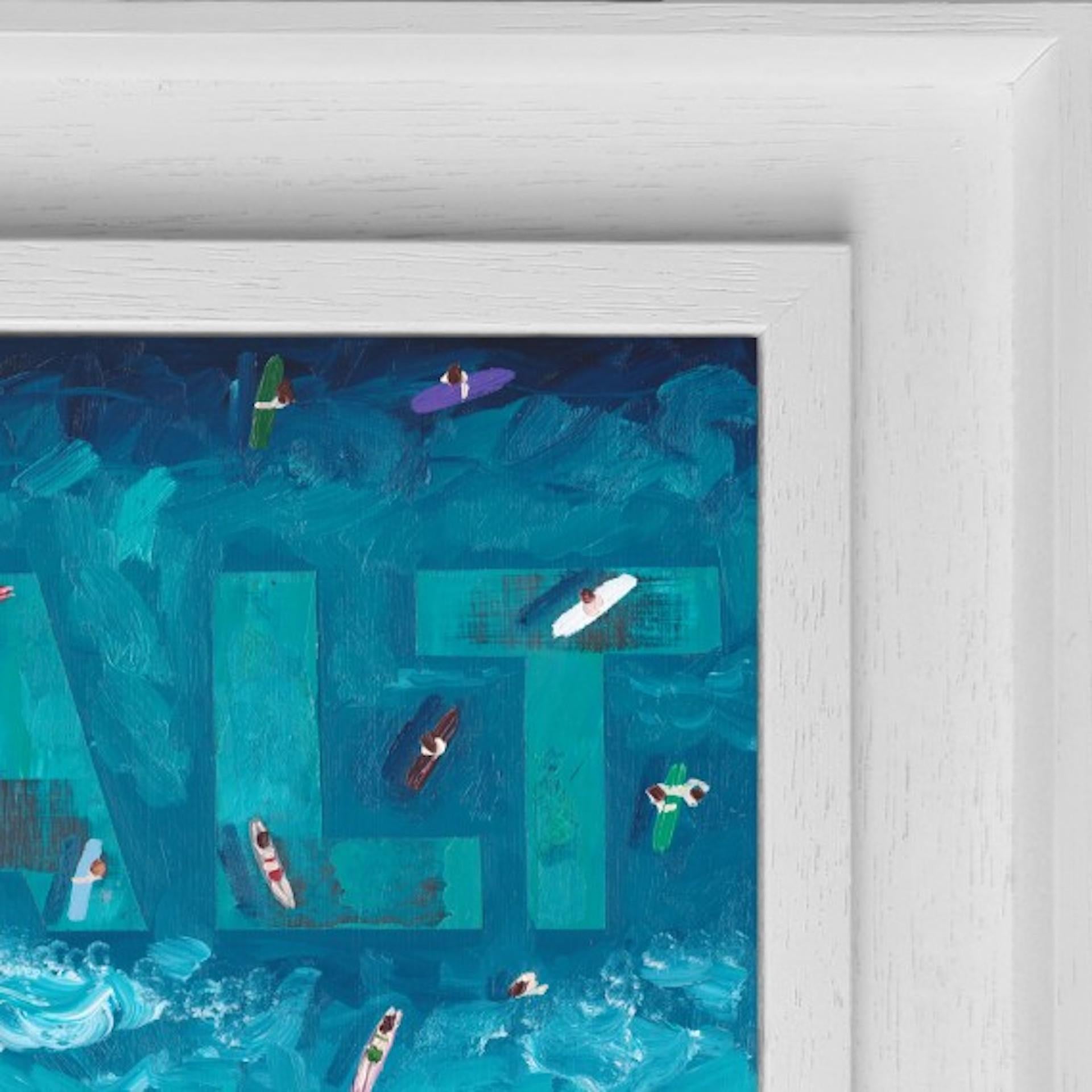 Salt Rush, Lenny Cornforth, Pintura original, Arte paisaje marino costero, Asequible en venta 1