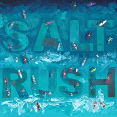 Salt Rush, Lenny Cornforth, Original Painting, Coastal Seascape Art, Affordable