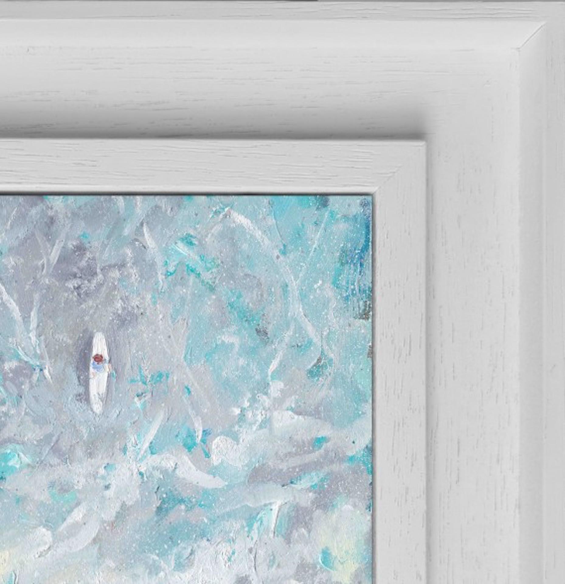 Peinture originale de paysage marin à travers des nuages de pluie, Lenny Cornforth en vente 2