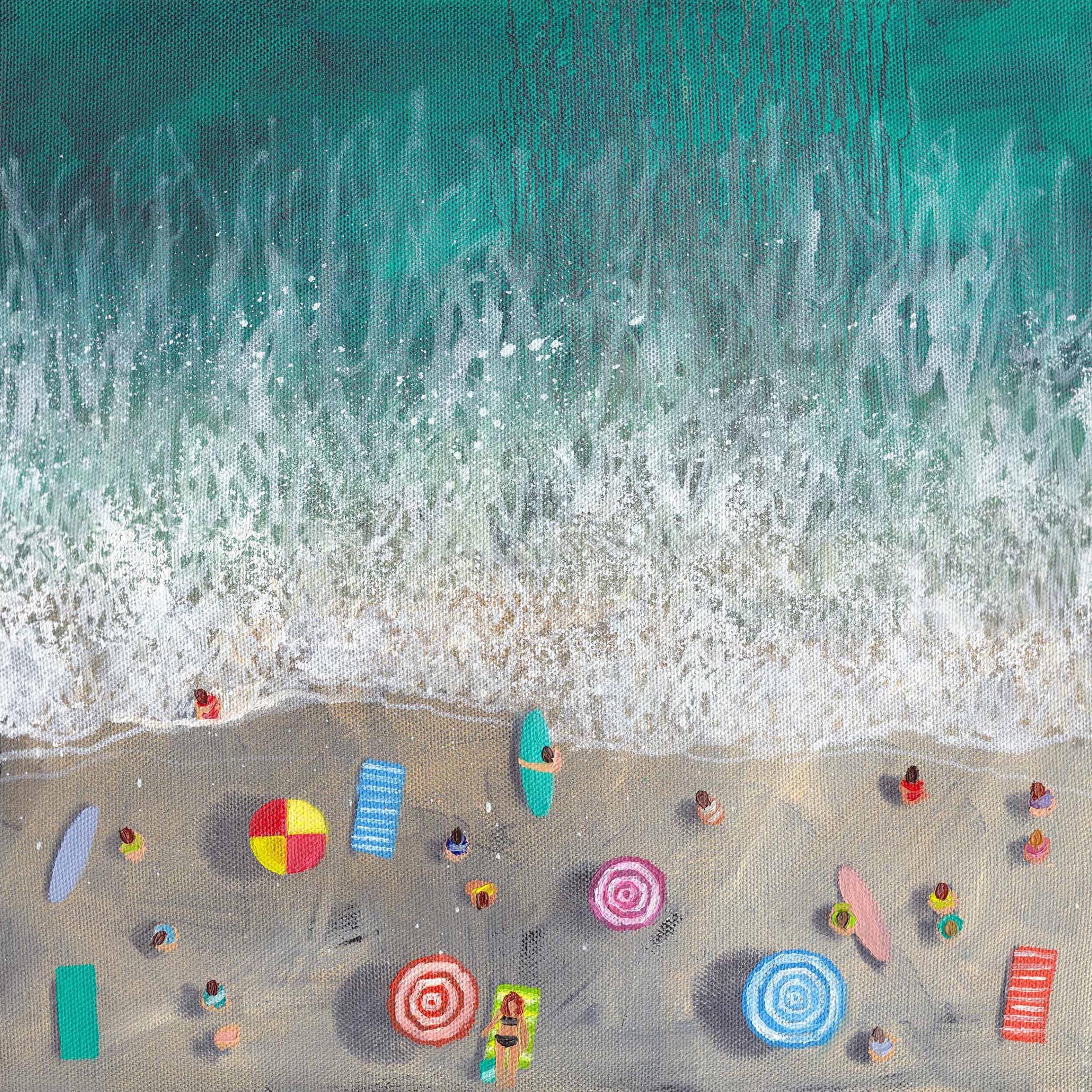Turquoise Snapshot  - Painting by Lenny Cornforth