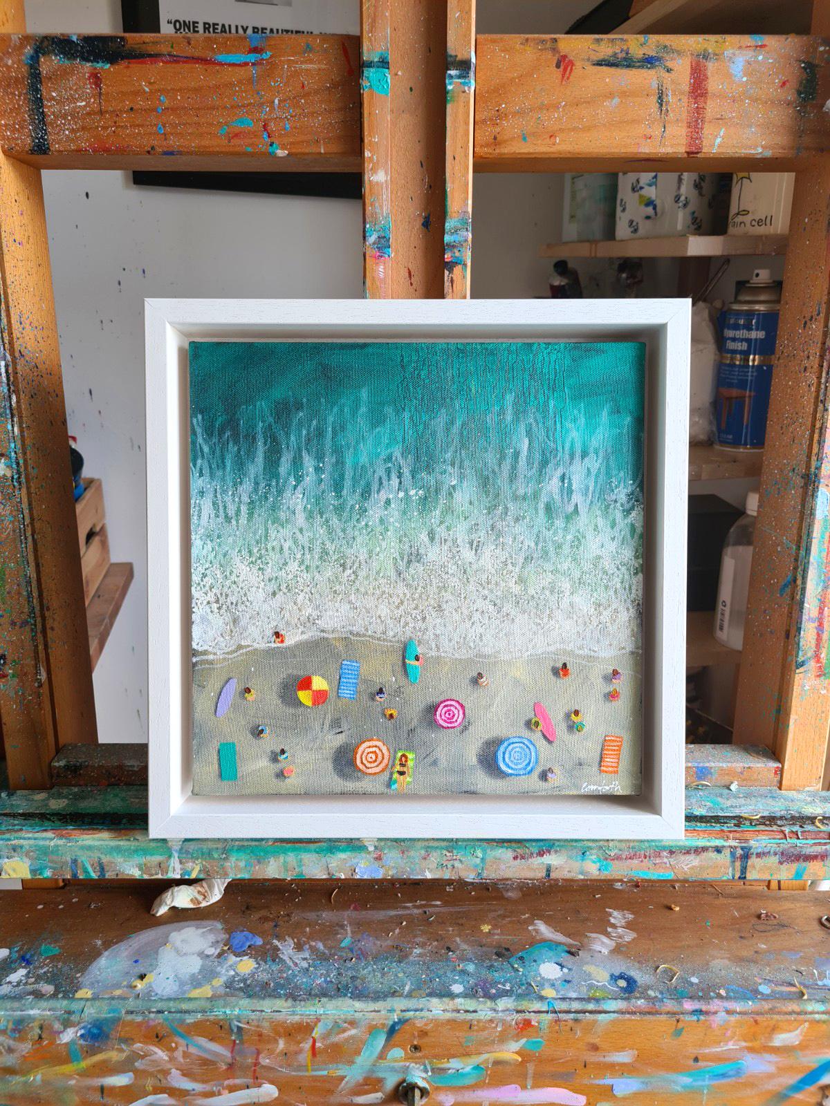 Turquoise Snapshot  - Contemporary Painting by Lenny Cornforth