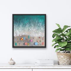 Turquoise Snapshot, seascape art, beach art, Cornwall art, affordable art