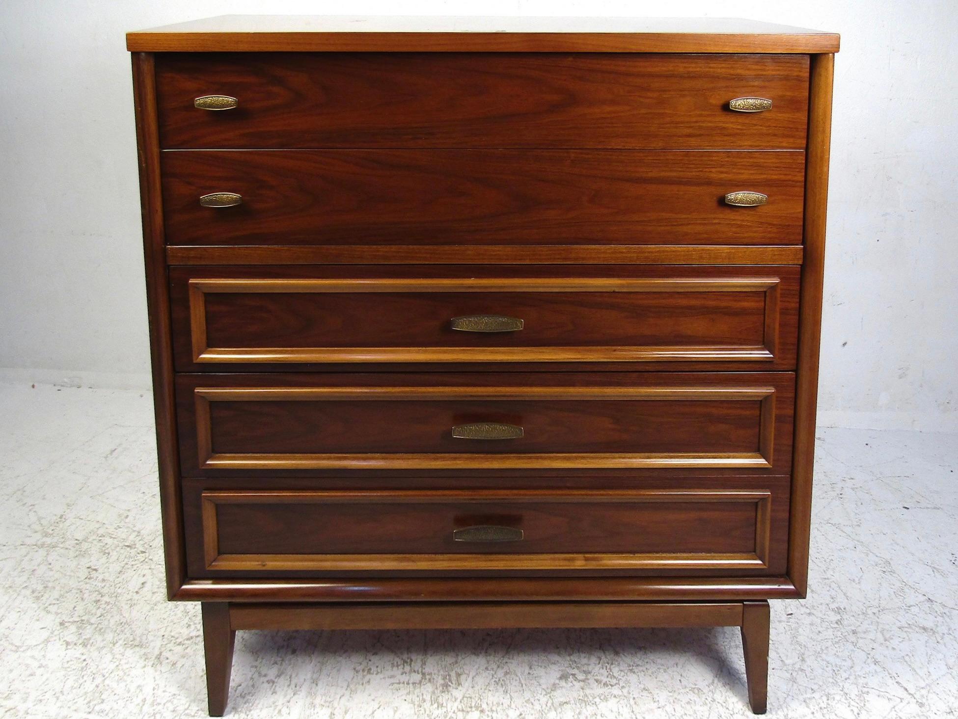Lenoir House by Broyhill Walnut Dresser For Sale 2