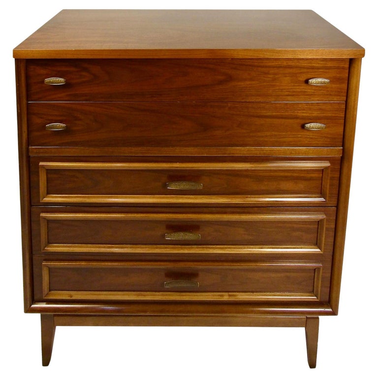 Lenoir House by Broyhill Walnut Dresser For Sale at 1stDibs | tall walnut  dresser, walnut tall dresser